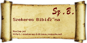 Szekeres Bibiána névjegykártya