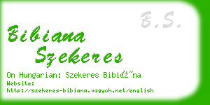 bibiana szekeres business card